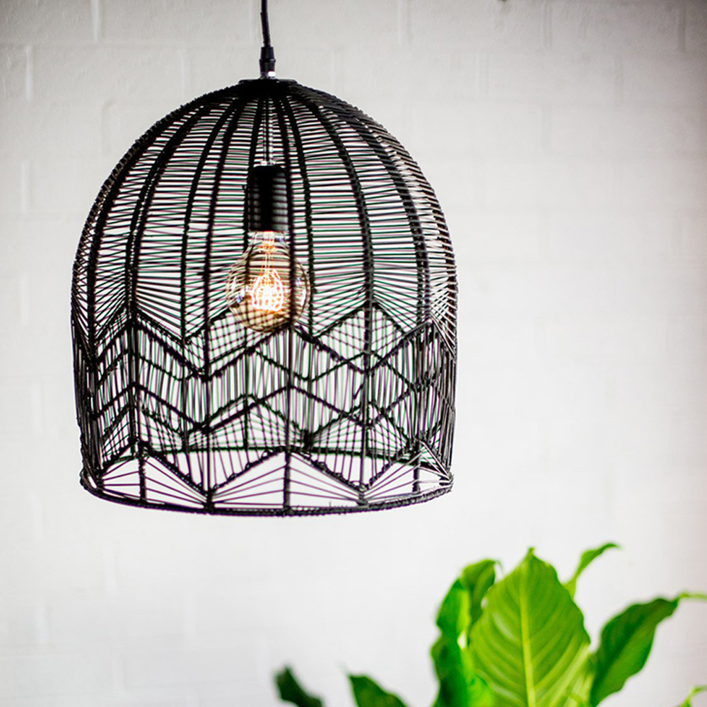 Handmade Basket Rattan Pendant Light Shades For Living Room
