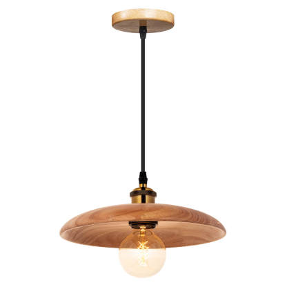 Retro Solid Wood Pendant Light-labpiecesign