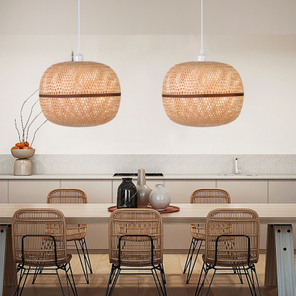 Rattan Novelty Pendant Lights Wicker Pendant Shade-labpiecesign