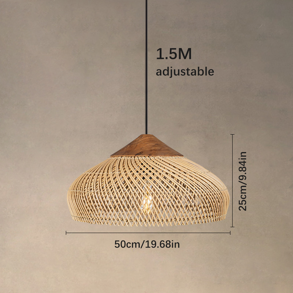 Japandi Lighting Wabi-sabi Style Bright Drum Lamp Pendant lampshade-labpiecesign