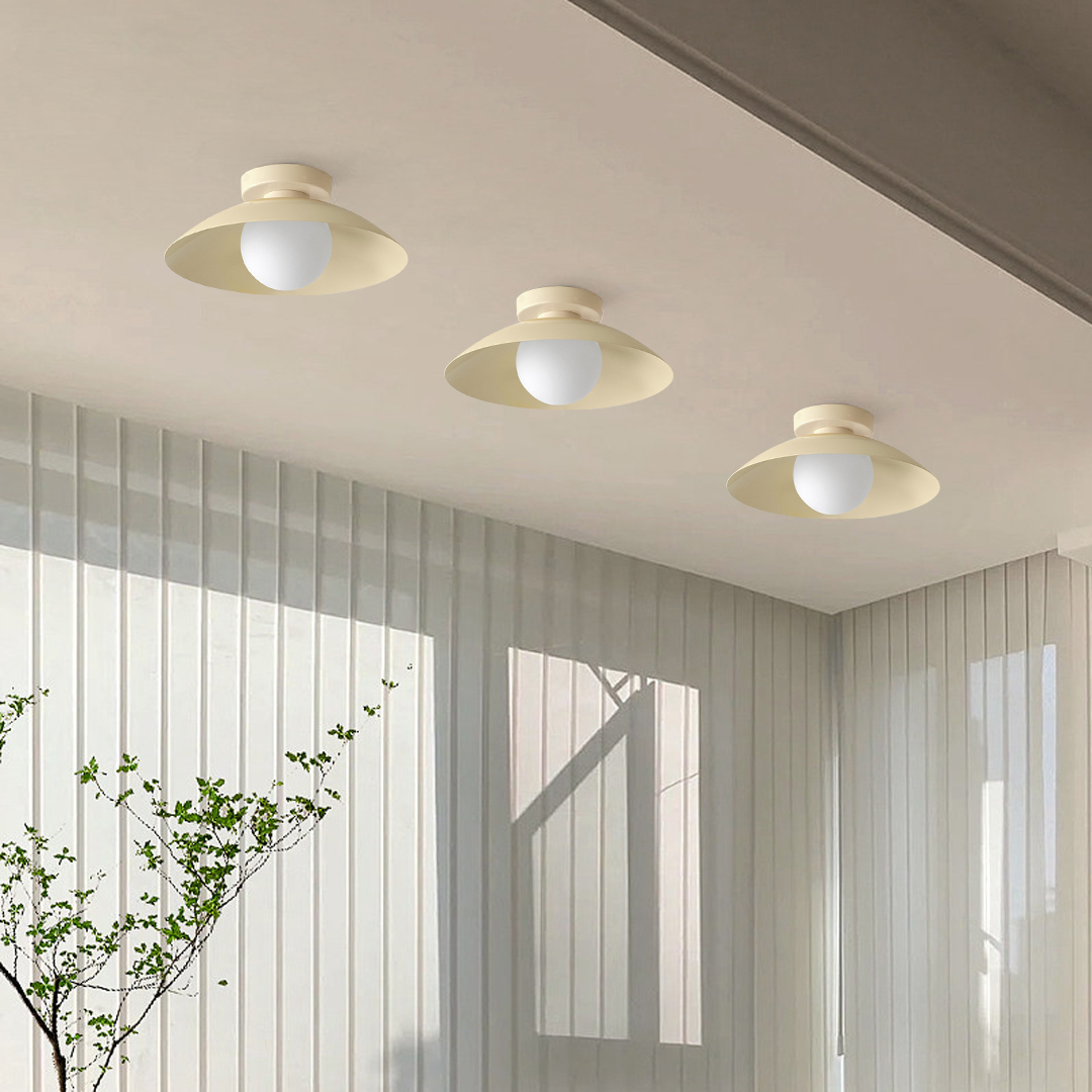 Medieval Cream Style Creative Warm Simple Modern Balcony Ceiling Lamp