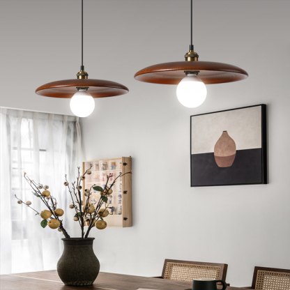 Retro Solid Wood Pendant Light-labpiecesign