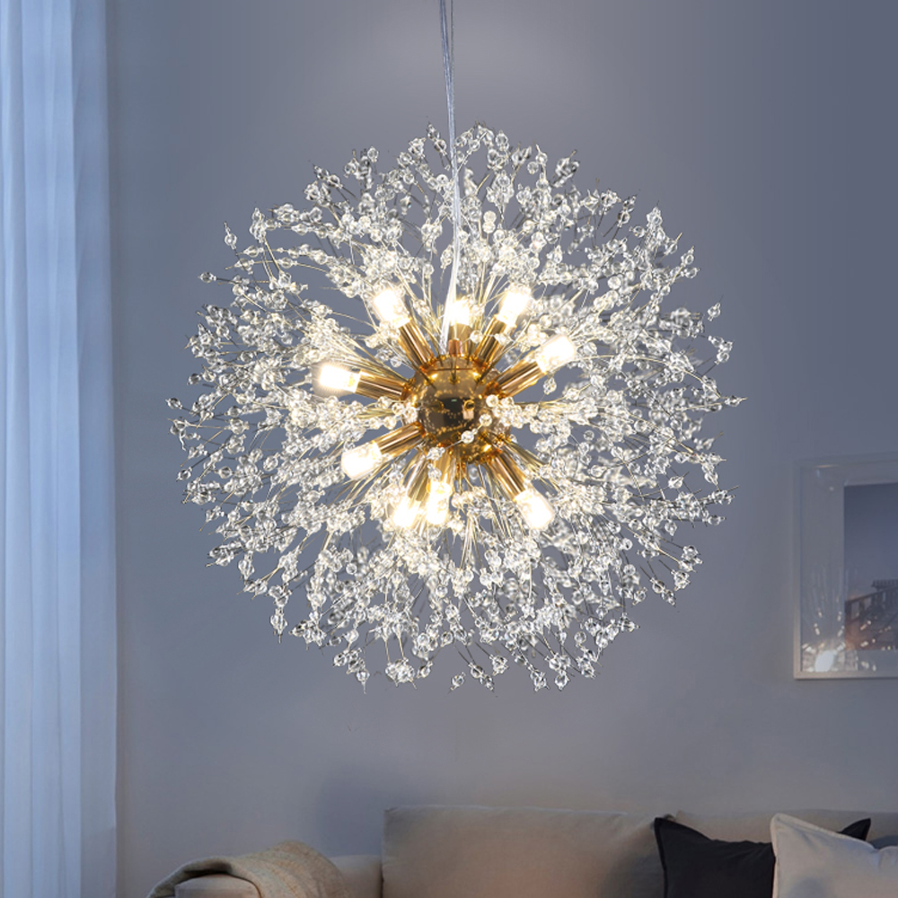Design Dandelion Beaded Ceiling Light Crystal Pendant Light