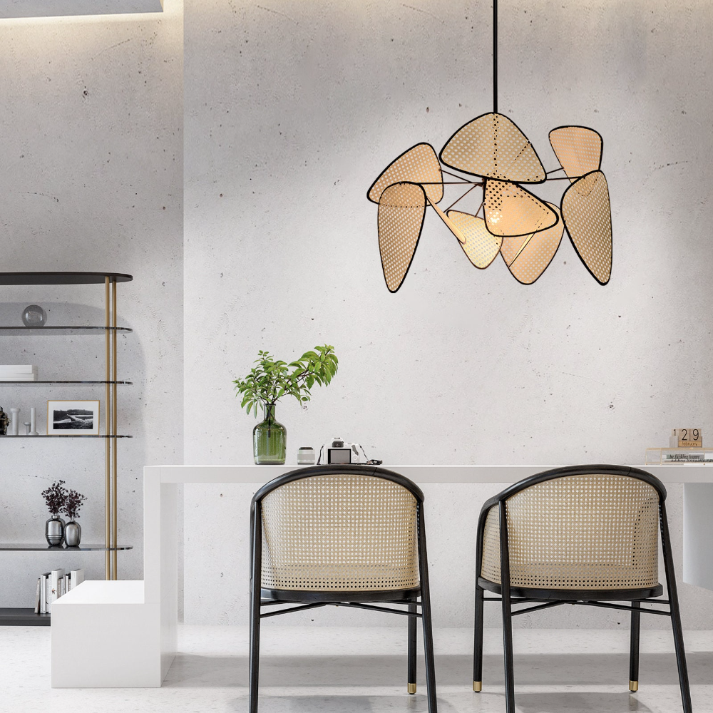 Japanese Rattan Hanging Light Retro Light Fixture-labpiecesign