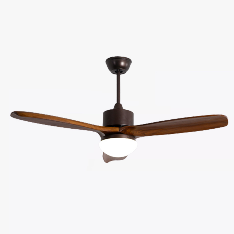 Nordic Remote Control Solid Wood LED Ceiling Fan