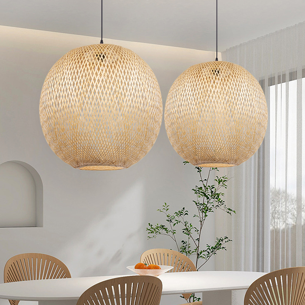 Bamboo Woven Chandeliers Decorative Pendant Lampshades