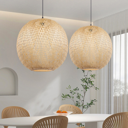 Bamboo Woven Chandeliers Decorative Pendant Lampshades-labpiecesign