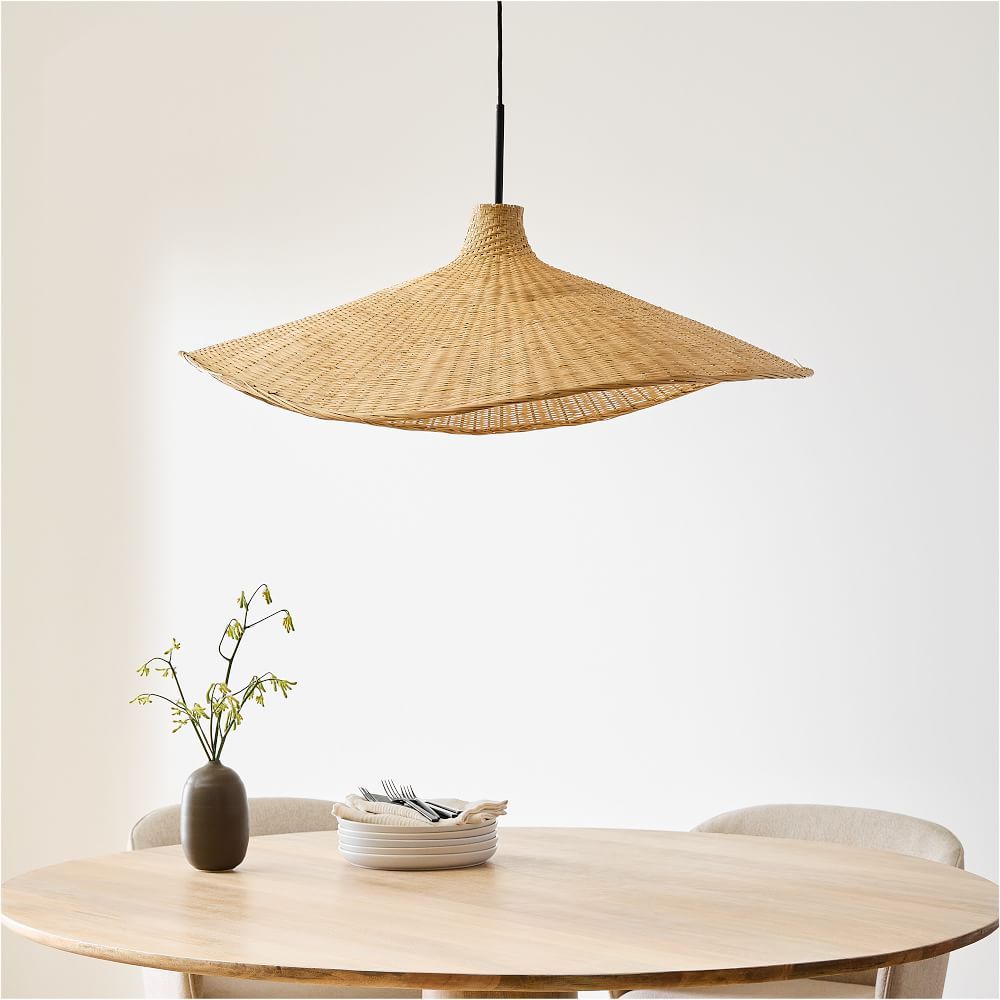 Hat-shaped Shade Classic Woven Pendant
