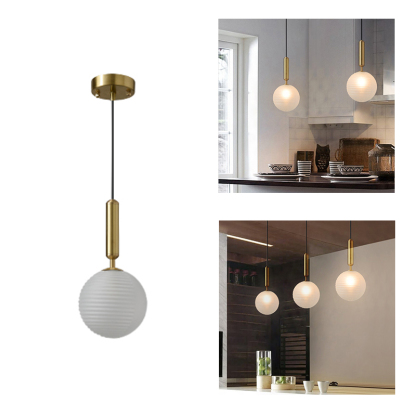 Nordic Luxury Glass Bubble Chandelier Simple High-end Copper Metal Pendant Light-labpiecesign