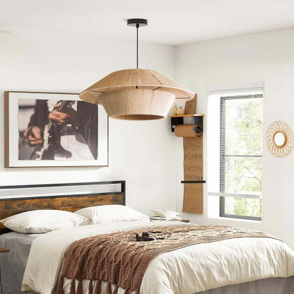 Wabi-Sabi Style Japanese Retro Hemp Rope Pendant Light-labpiecesign