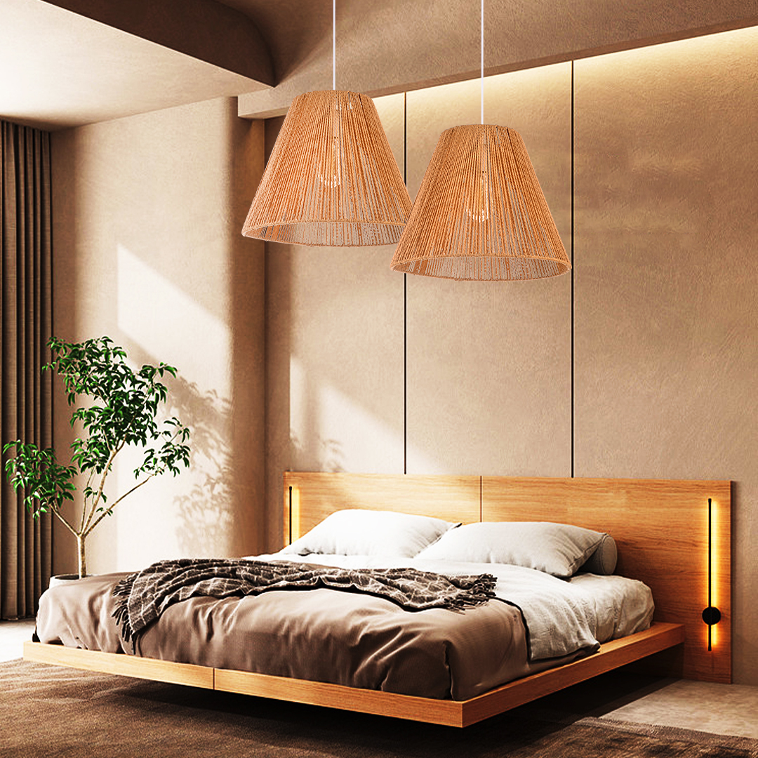 Bohemian Style Hemp Rope Pendant Light For Kitchen-labpiecesign