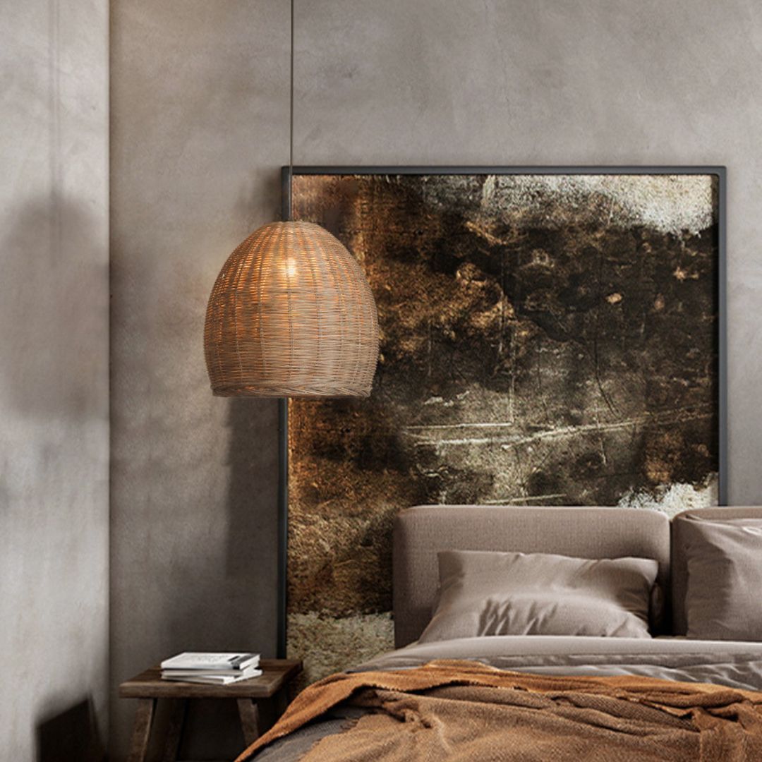 Wabi Sabi Pendant Light | Retro Rattan Chandelier - Labpiecesign ...