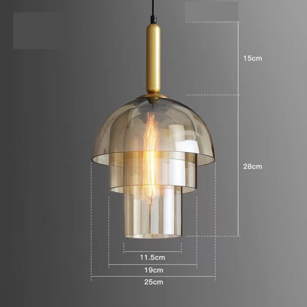 American Minimalist Bar Candelier Modern Light Luxury Glass Chandelier-labpiecesign