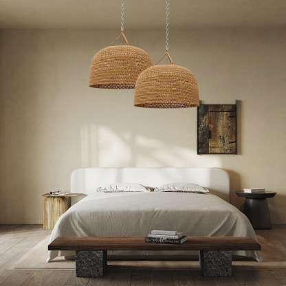 Japanese Wabi-sabi Restaurant Rope Pendant Light-labpiecesign