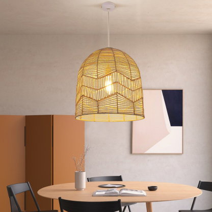 Handmade Basket Rattan Pendant Light Shades For Living Room-labpiecesign