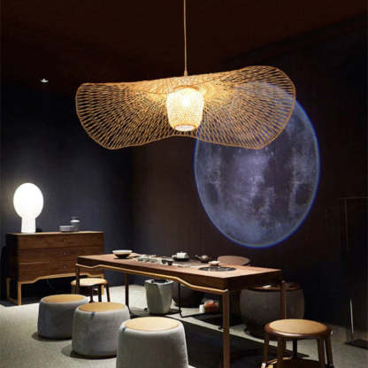 High Quality Creative Wicker Bamboo Pendant Light-labpiecesign