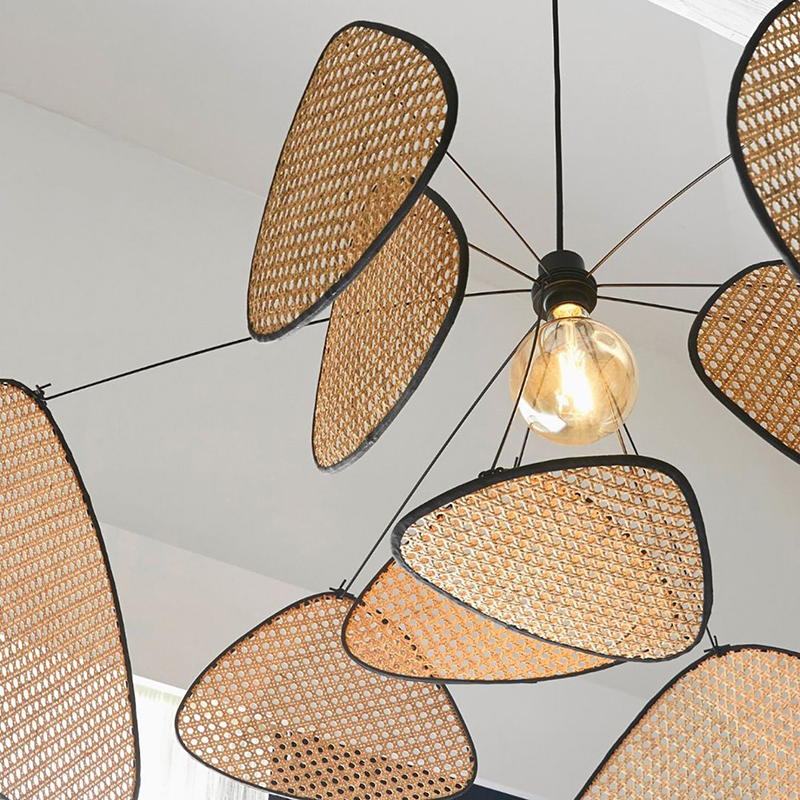 Japanese Rattan Hanging Light Retro Light Fixture-labpiecesign