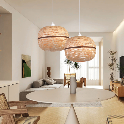 Rattan Novelty Pendant Lights Wicker Pendant Shade-labpiecesign