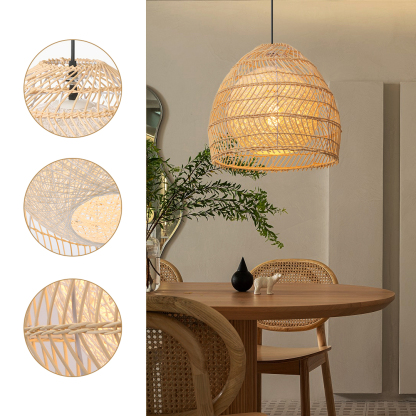 Luminaria Rattan Basket Pendant Light Romantic Rattan Chandelier-labpiecesign