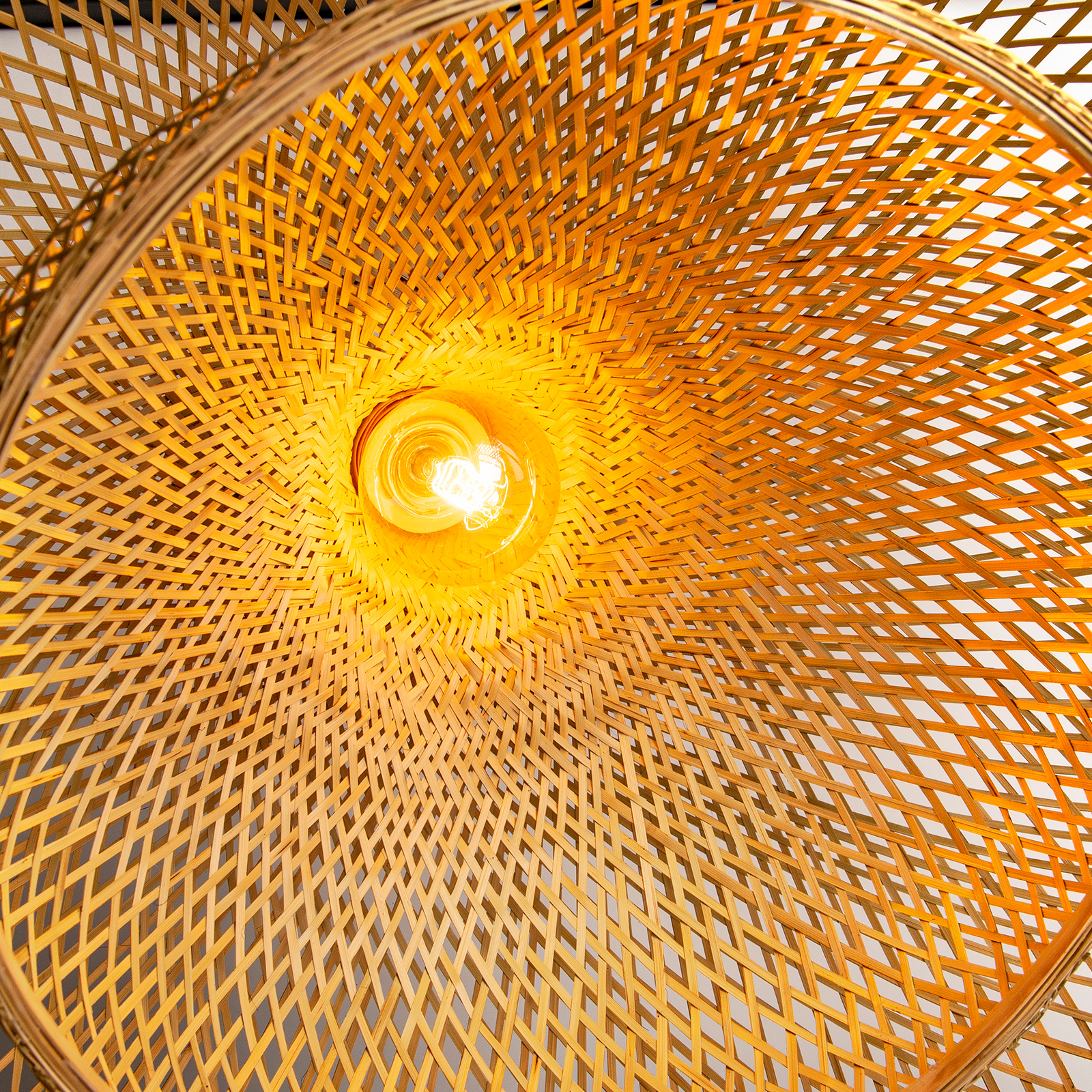 Asian Decor Bamboo Handmade Woven Hanging Lights Pendant Lamp-labpiecesign