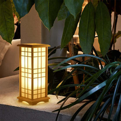 Retro Floor Lamp Rectangular Wooden Tatami Table Lamp For Bedroom-labpiecesign