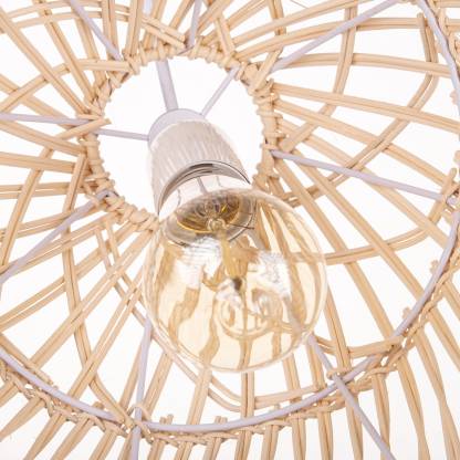 Basket Rattan Pendant Light Shade Pastoral Wicker Hanging Lamps-labpiecesign