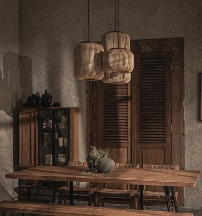 New Hand Knitted Rattan Pendant Lights-labpiecesign