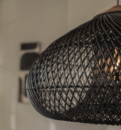 Japanese Style Wabi-sabi Style Rattan Drum Lamp-labpiecesign