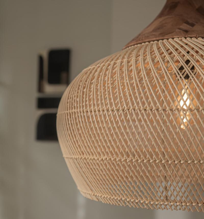 Japandi Lighting Wabi-sabi Style Bright Drum Lamp Pendant lampshade-labpiecesign