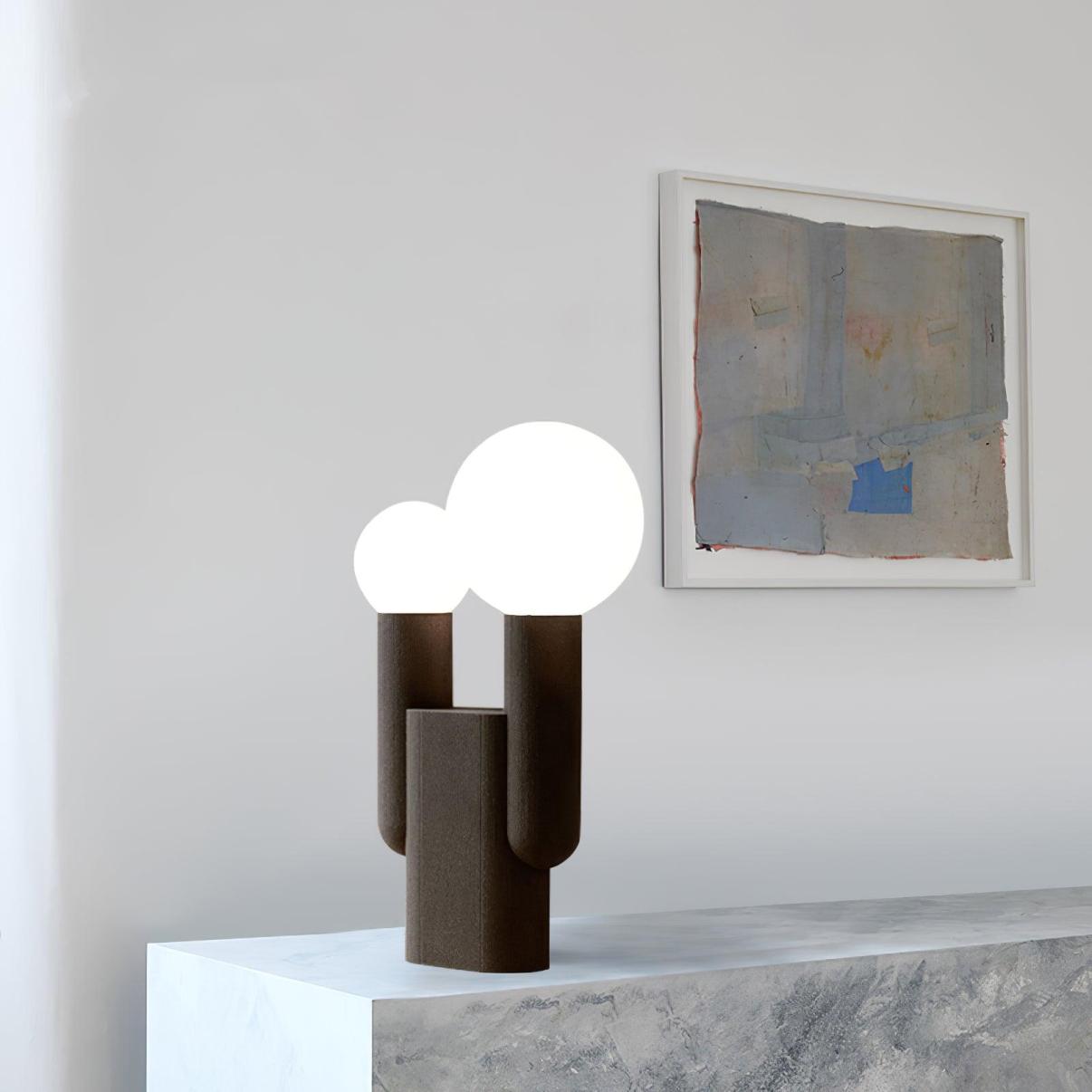 Cactus Table Lamp Eye Catching Minimalist Lighting Photo Inspiration