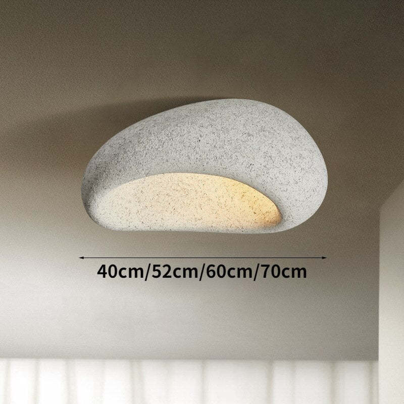 Wabi-sabi Style Resin Ceiling Lamp Japanese Style Master Bedroom Ceiling Light-labpiecesign