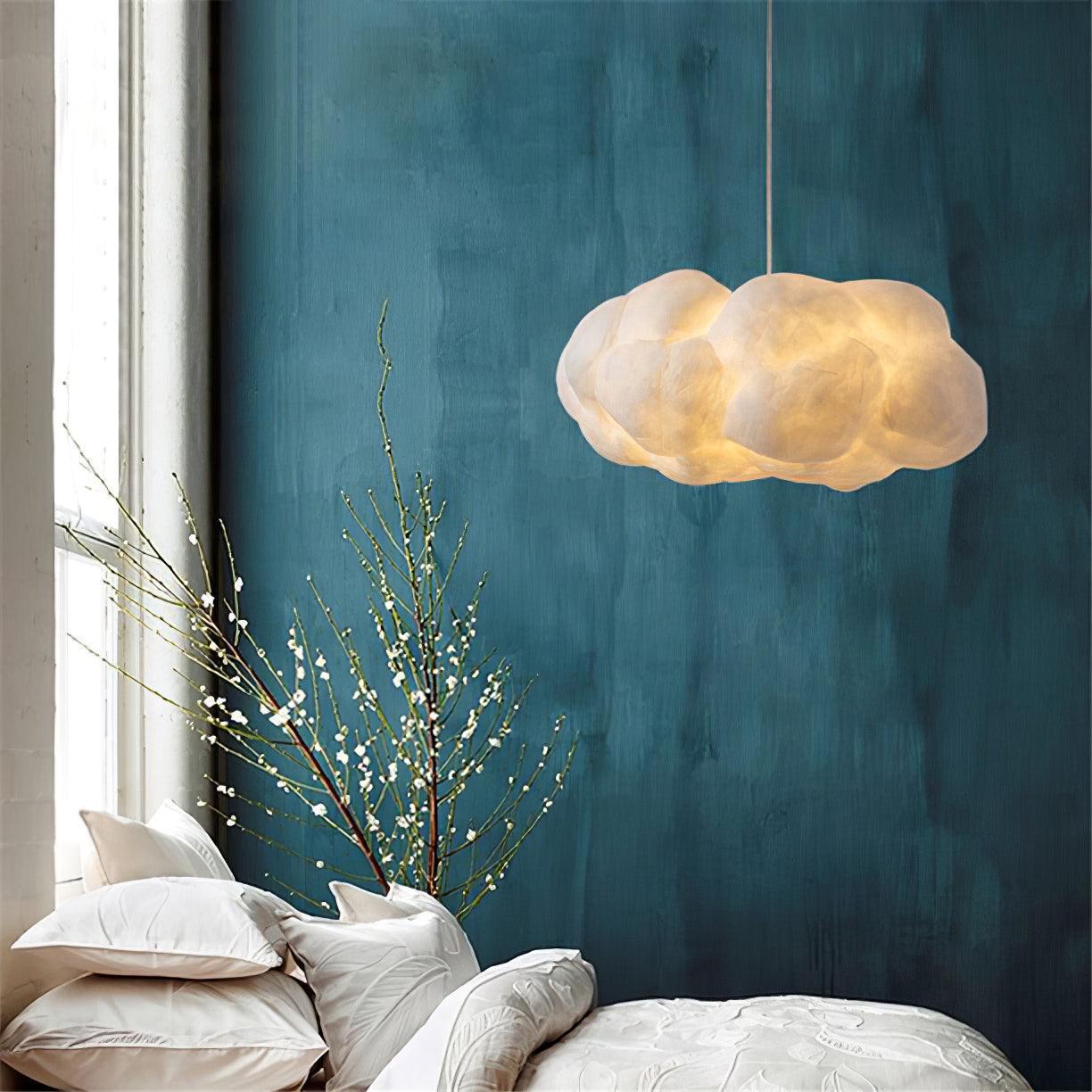 Contemporary Style Cloud Pendant Light Fixture Cotton 1/2/4-Light Dining Room Ceiling light-labpiecesign
