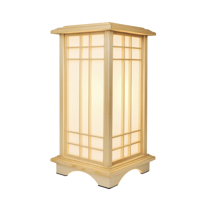 Retro Floor Lamp Rectangular Wooden Tatami Table Lamp For Bedroom-labpiecesign