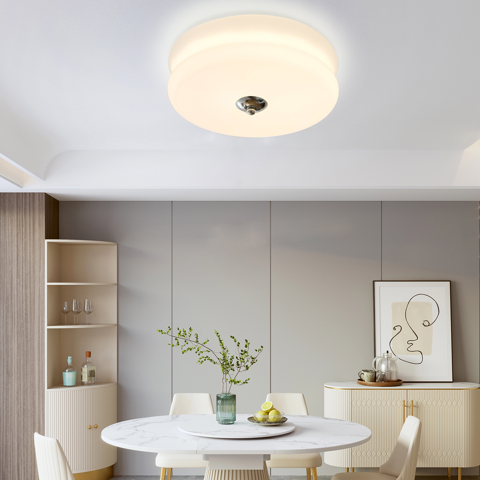 Mid century flush mount light-labpiecesign