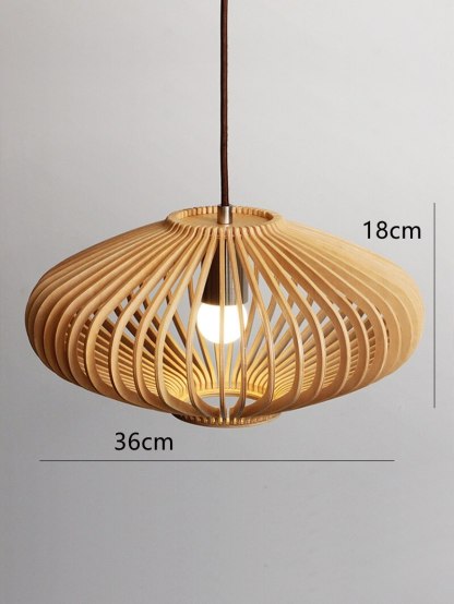 JAPANESE STYLE WOOD CAGE PENDANT LIGHT-labpiecesign
