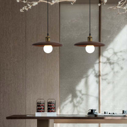 Retro Solid Wood Pendant Light-labpiecesign