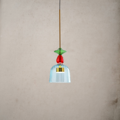 VINTAGE COLORED GLASS PENDANT LIGHT -labpiecesign