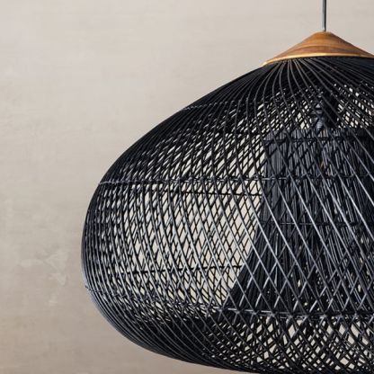 Japanese Style Wabi-sabi Style Rattan Drum Lamp-labpiecesign