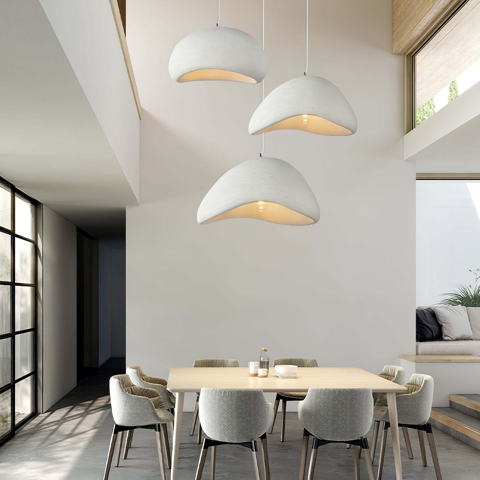 Wabi-sabi concrete pendant light Dining Room Light-labpiecesign