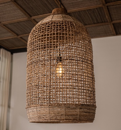 Bohemian Woven Rattan Solid Wood Splicing  Pendant Lights -labpiecesign