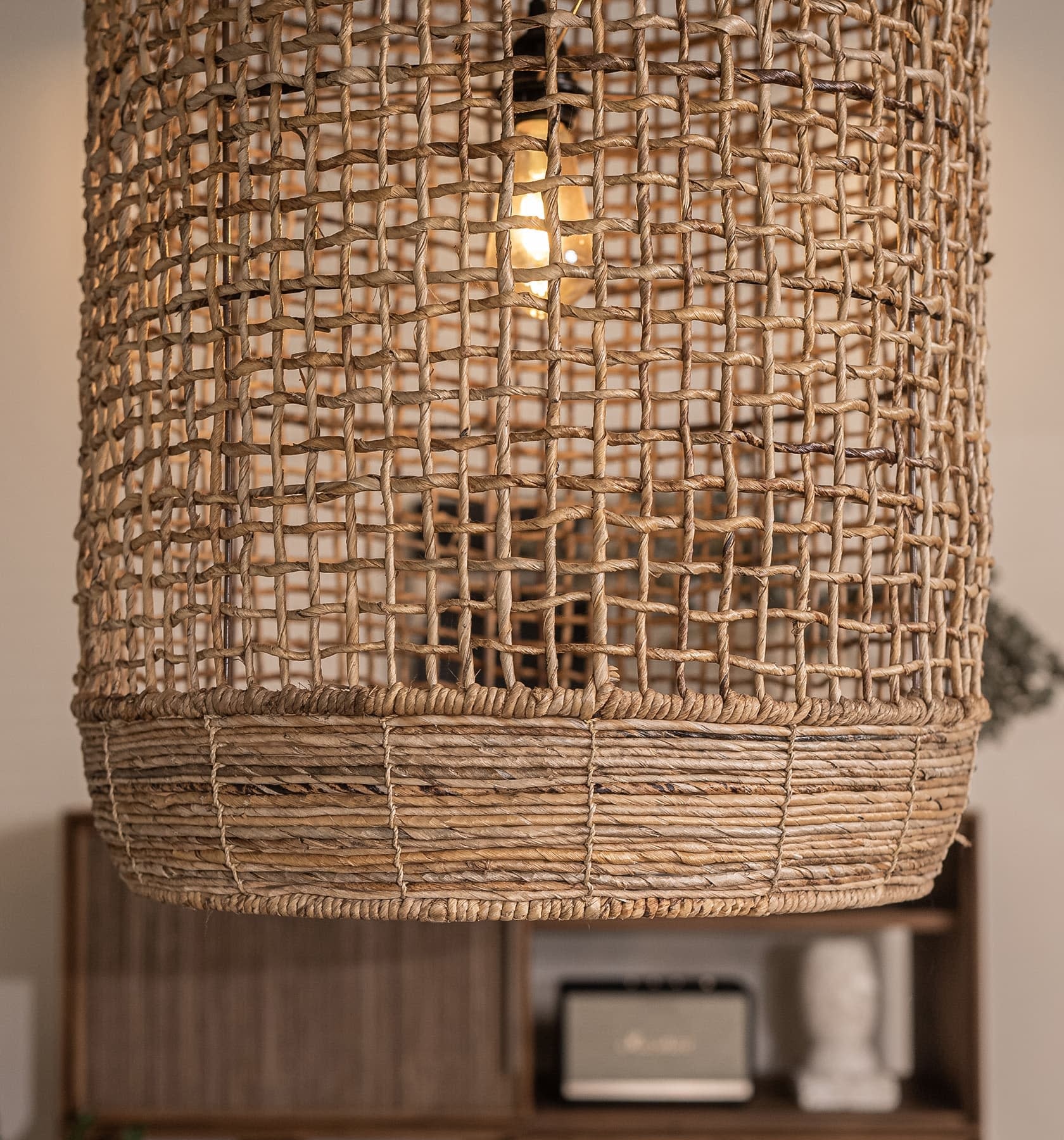 Bohemian Woven Rattan Solid Wood Splicing  Pendant Lights -labpiecesign