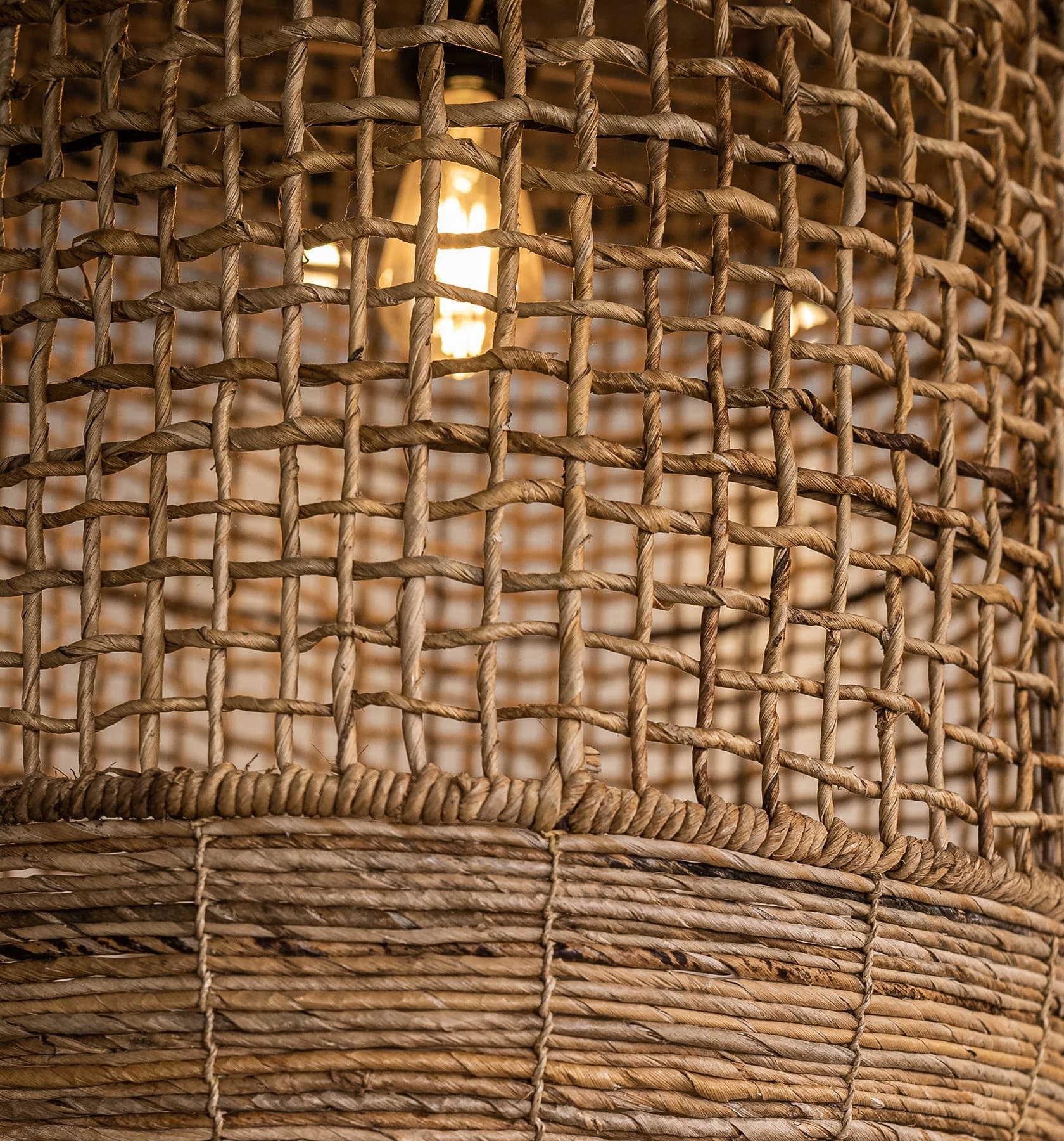Bohemian Woven Rattan Solid Wood Splicing  Pendant Lights -labpiecesign