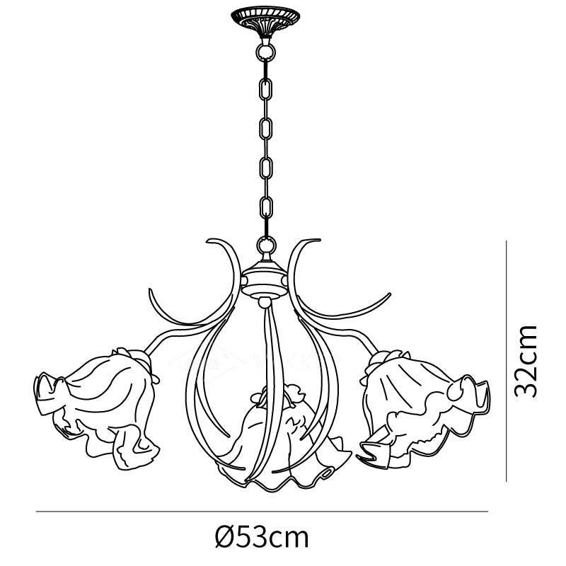 Lily of the Valley Flower Chandelier-labpiecesign