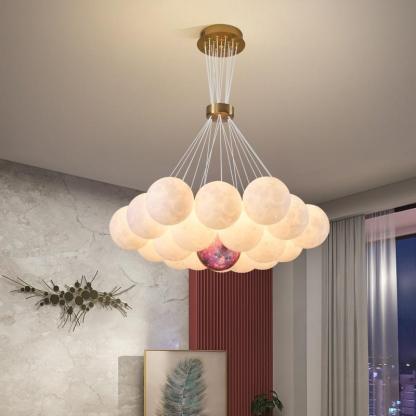 Moon Speckle Glass Lunar Indoor Pendant Light-labpiecesign