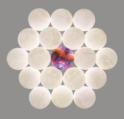 Moon Speckle Glass Lunar Indoor Pendant Light-labpiecesign