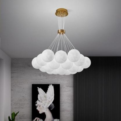 Moon Speckle Glass Lunar Indoor Pendant Light-labpiecesign