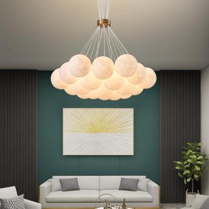 Moon Speckle Glass Lunar Indoor Pendant Light-labpiecesign