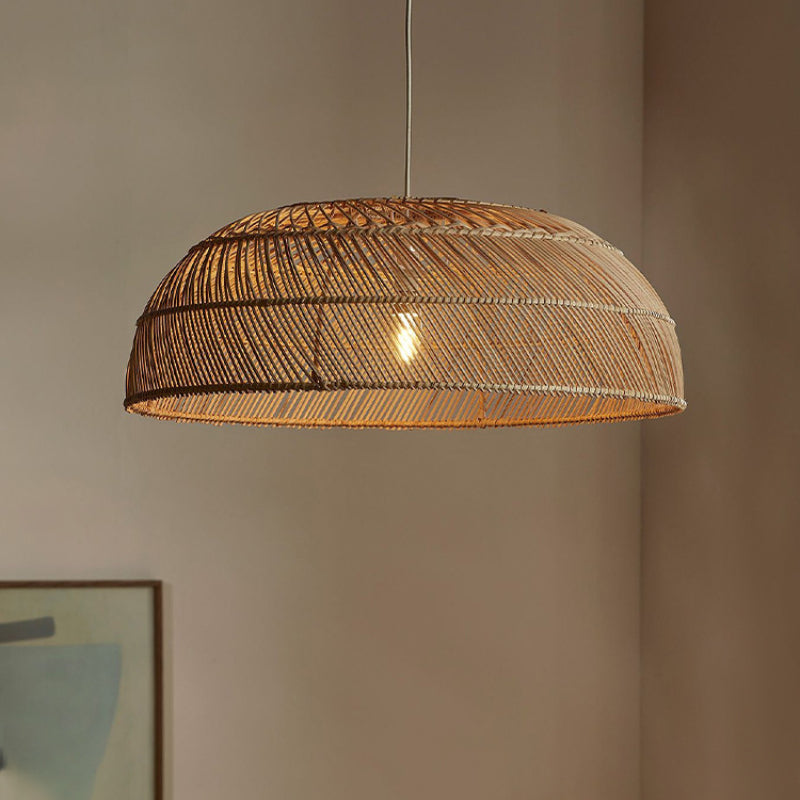 Modern Boho Rattan Pendant Light Weaving Hanging Light Fixture