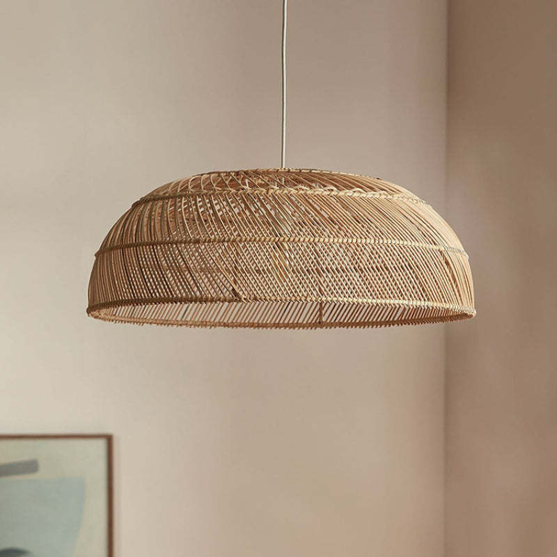 Modern Boho Rattan Pendant Light Weaving Hanging Light Fixture-labpiecesign