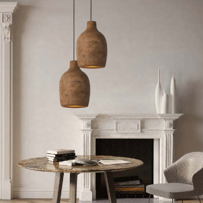 Wabi-Sabi Retro Vase Shape Resin Pendant Light-labpiecesign